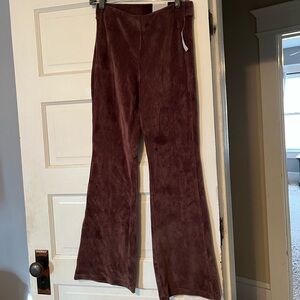 Old Navy flare, faux corduroy, brown pants size medium